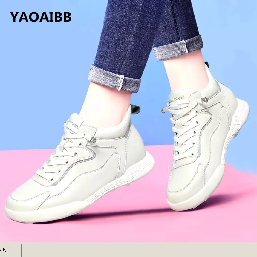 

Genuine Leather Sports Women's Shoes Lightweight Dance Shoes Soft Sole Sneakers Running Shoes Women Casual Outdoor Flat Shoes