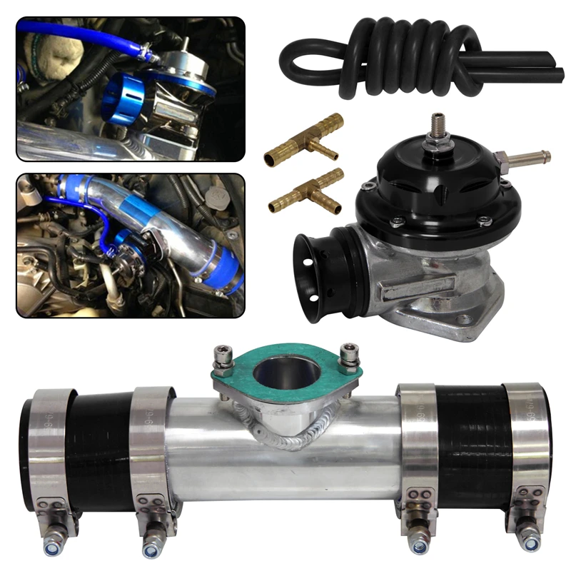 

Type-RS Turbo Blow off Valve Adjustable 30psi BOV With 63mm 2.5" Flange Pipe For Type-S RS RZ BOV Blow Off Valve Adapter