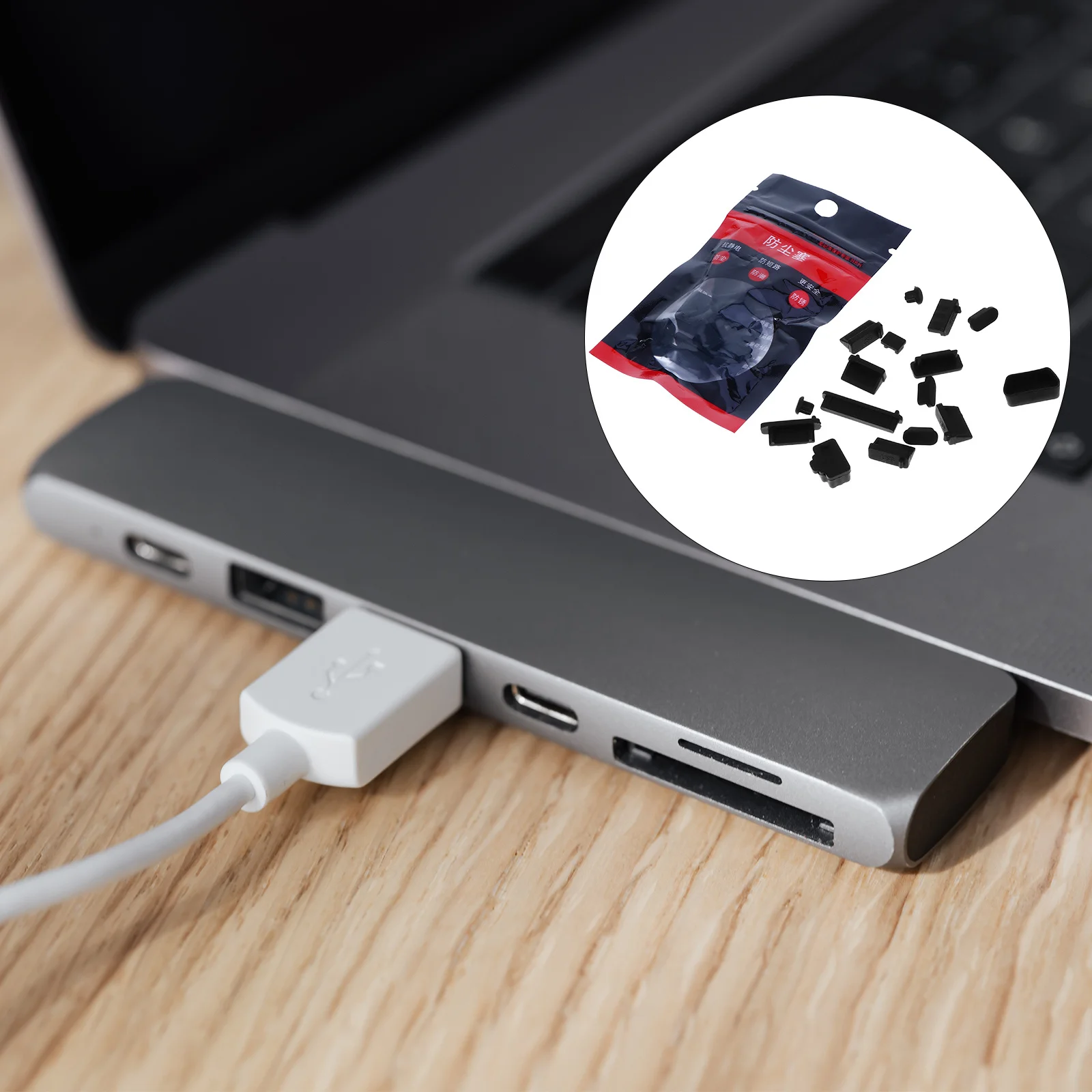

160Pcs Charging Port Plug for Laptop High Quality Silicone Dustproof Waterproof Connector Cover Storage Retainer