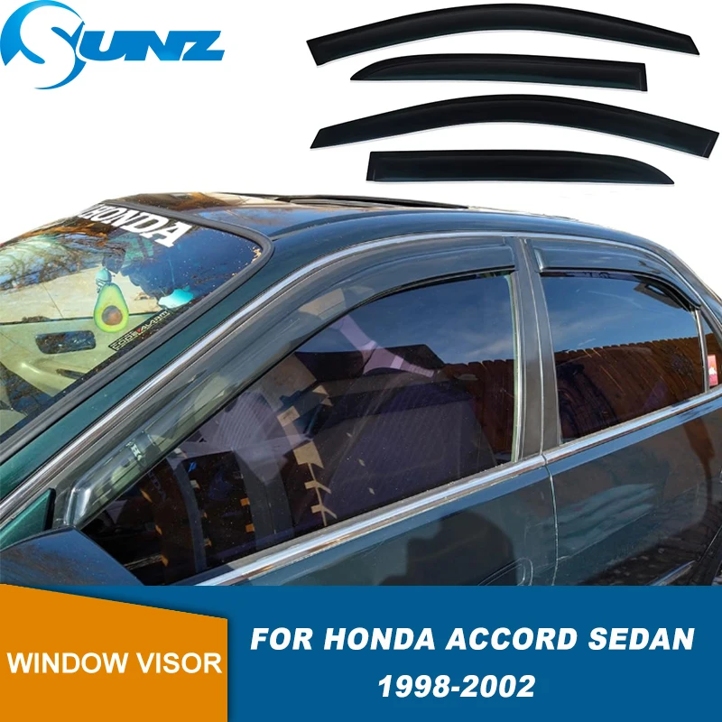 

Side Window Deflectors For Honda Accord Sedan 1998 1999 2000 2001 2002 Car Window Visors Sun Rain Guards Deflectors