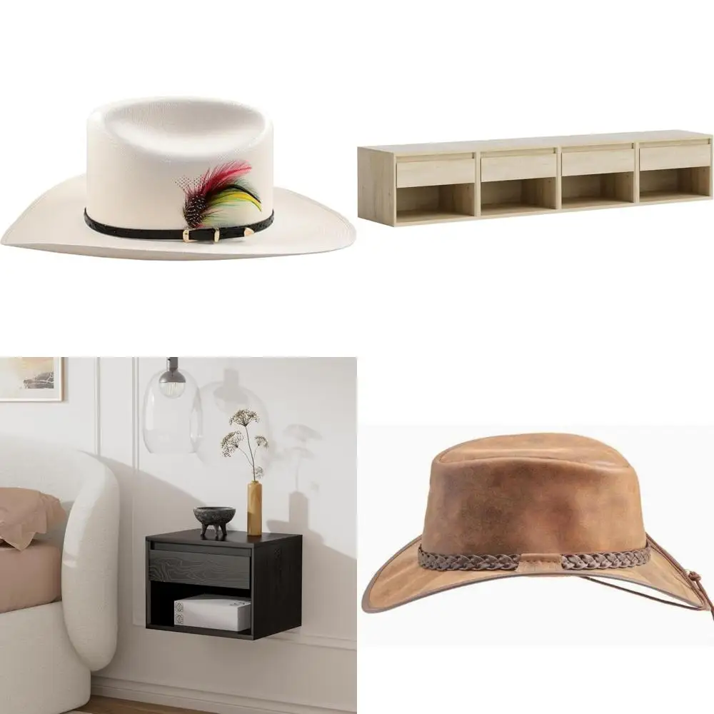 

Мужское западное сомбреро 1000X в стиле пантера в стиле милитари с перьями Sinaloa Design