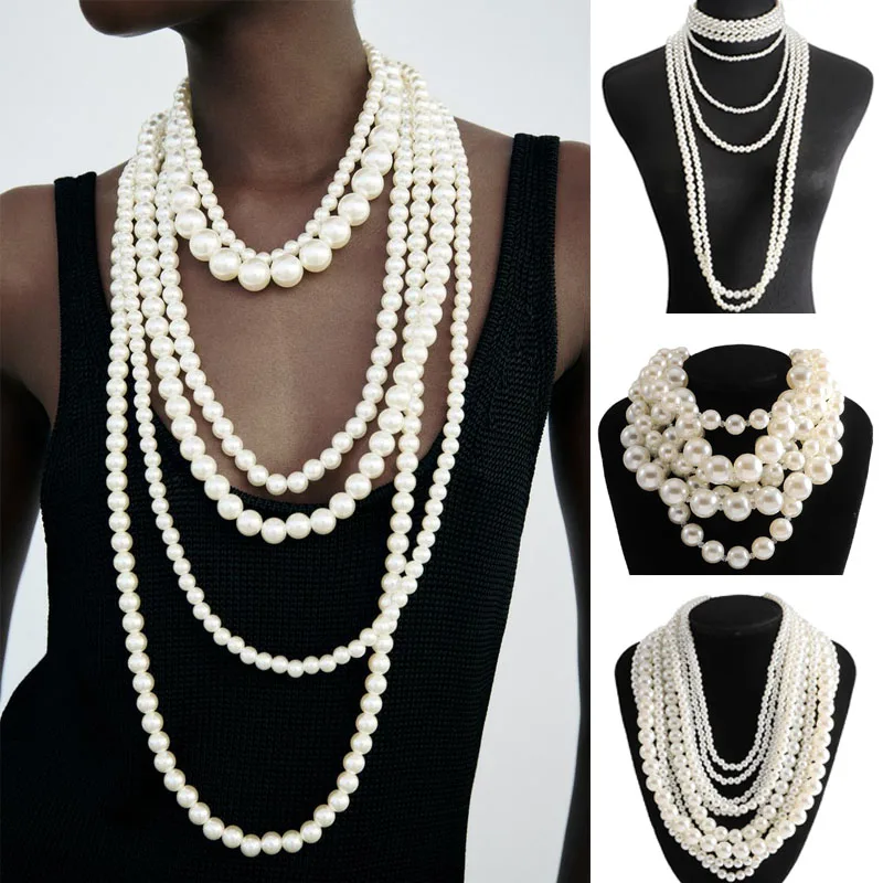 2024 New ZAA Trendy Luxury Multi-layer Pearl Necklace Elegant Women\'s Accessory for Banquets and Daily Wear