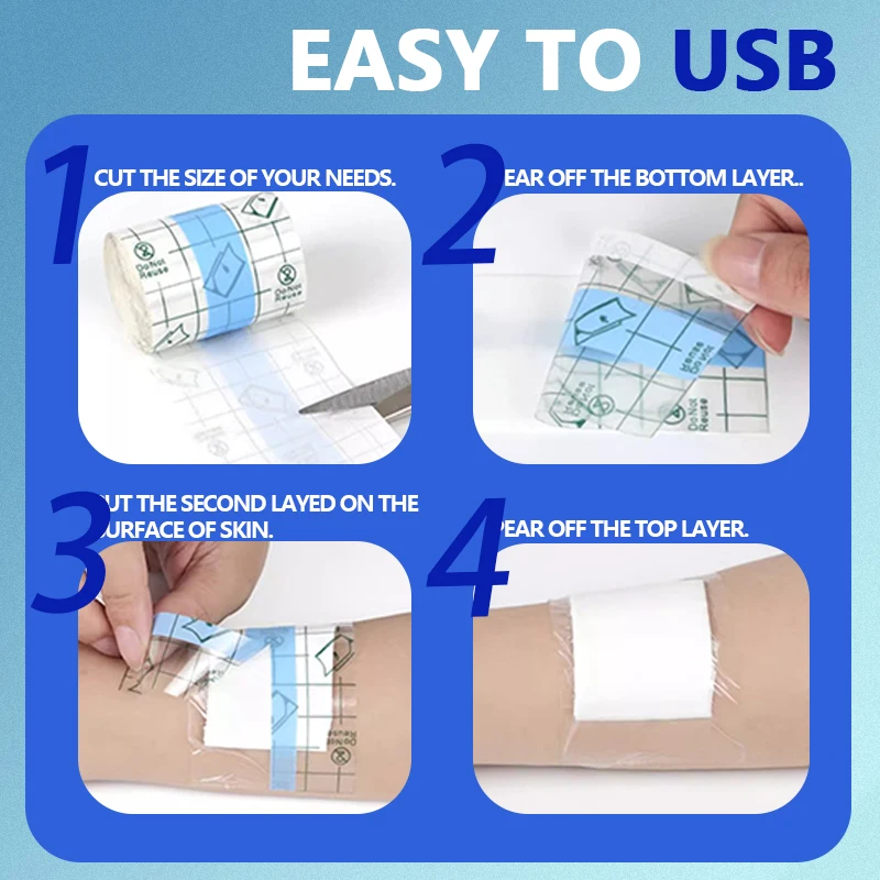 Medische Bandage Waterdichte Tattoo Wond Reparatie Film Transparante Dressing Huid Ademende Plakband Pleister Sticker