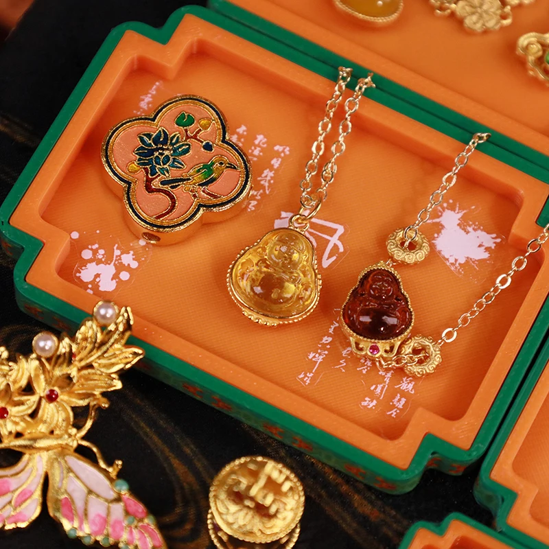 1/12 poppenhuis miniatuur ornament Chinese stijl sieradendoos speelgoed