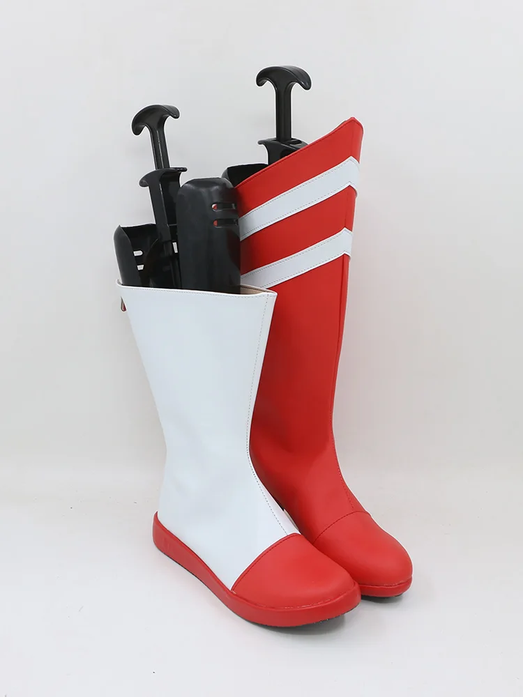 

Hasbin Cherri Bomb Обувь для косплея Хэллоуин Фильм и аниме Отель Белые кожаные сапоги