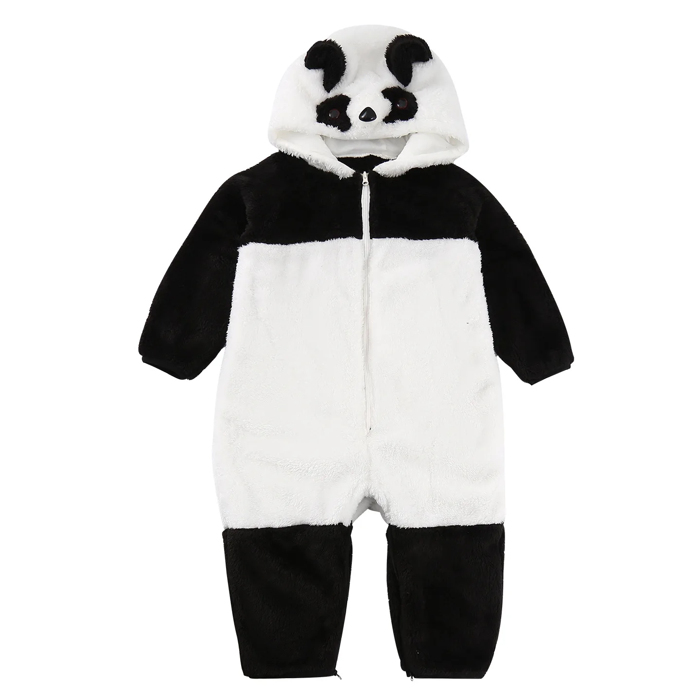 Bild 7: 2025 Winter Neue Kinder Flanell Decke Onesie Schwellen Plus Samt Dicken Jungen Warme Overall Mädchen Panda Mit Kapuze Nachtwäsche Robe