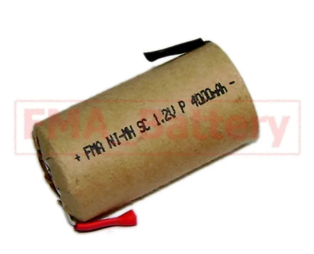 Ni-MH SC Sub C 1.2V 4000mAh battery for Powertools RC Toy Car Model Boat w/tabs