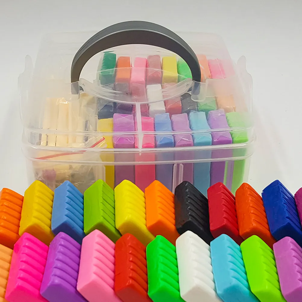 Conjunto de Argila com 24 Cores, Kit de Blocos de Argila para Modelagem, Ferramentas Criativas DIY para Brincos, Colares e Charms para Crianças