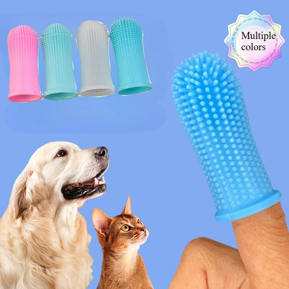 1PC Pet Finger Toothbrush Cleaning Products for Cats and Dogs Oral Cleaning Toothbrushes Silicone Dog Toothbrushes