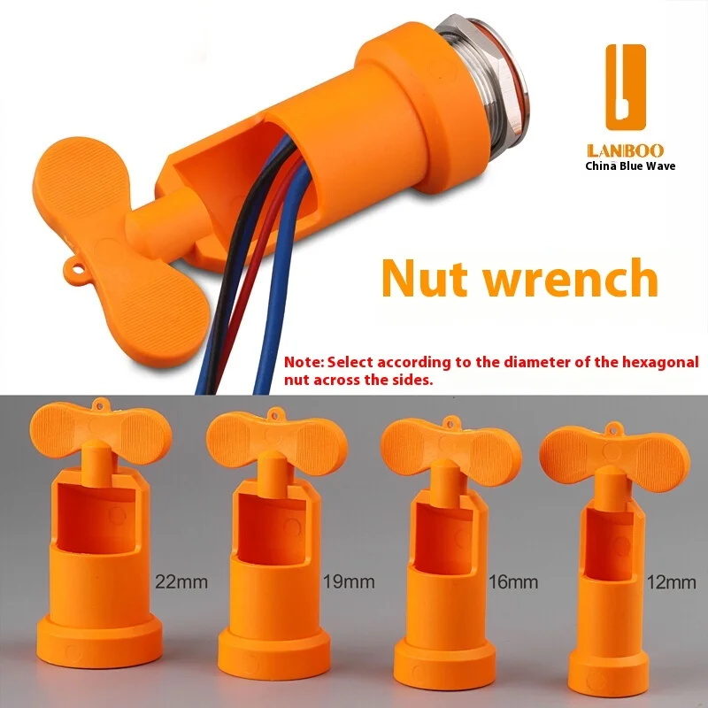 

Metal Push Button Switch Signal Light Hexagon Nut Removal Special Tightening Wrench Installation Tool