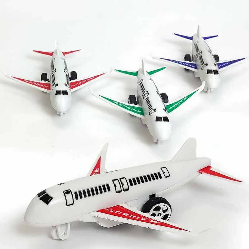 

5Pcs Children's Puzzle Toys Simulation Small Aircraft Airliner Inertial Toys Model Fall-resistant Plastic Airplane Toys Boy Gift