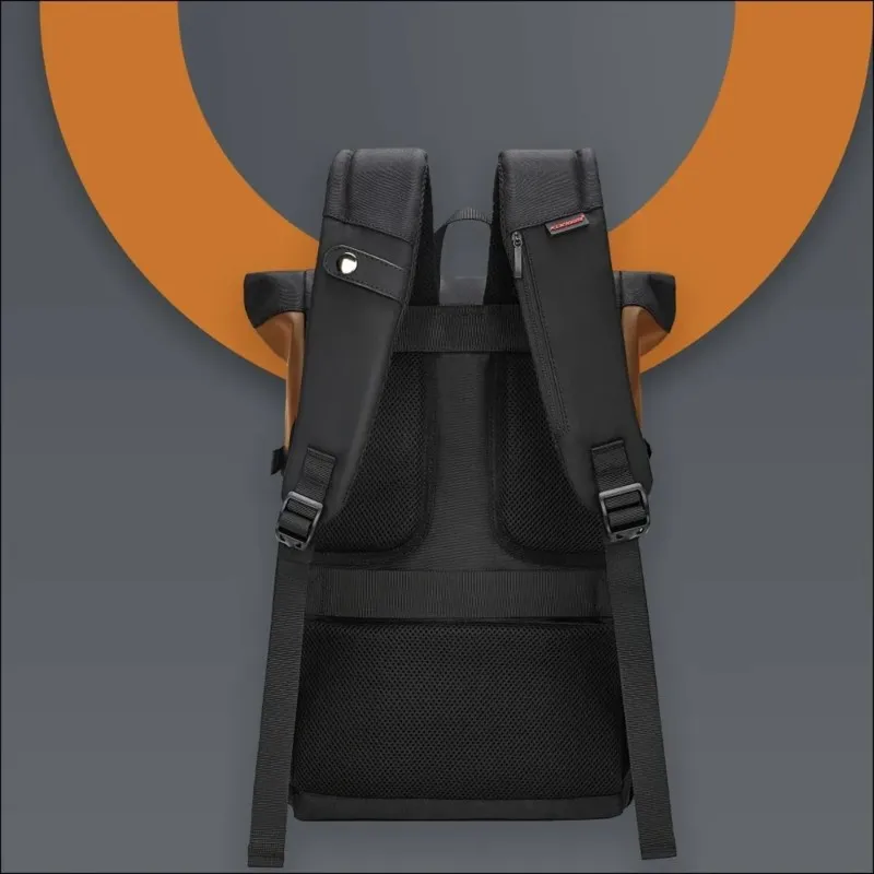 ABFK Waterproof Rolltop Backpack- Adjustable Capacity 19 To 24L, Fits 15.6