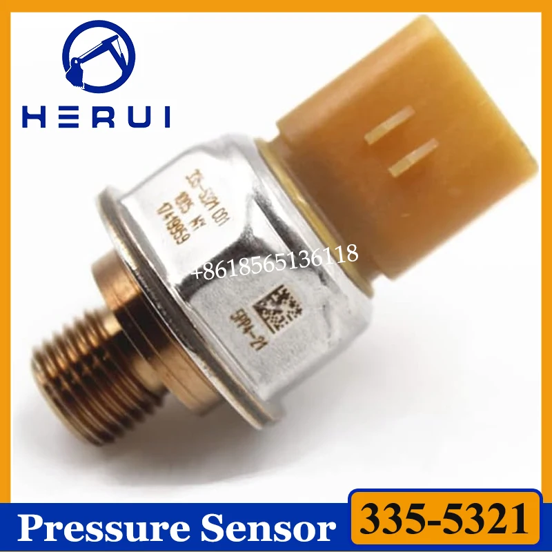 

Fuel Common Rail Pressure Sensor 335-5321 3355321 5PP4-21 for Caterpillar CAT Loader 521B 522B 953D 963D 973D Dozer D4K D5K D6K