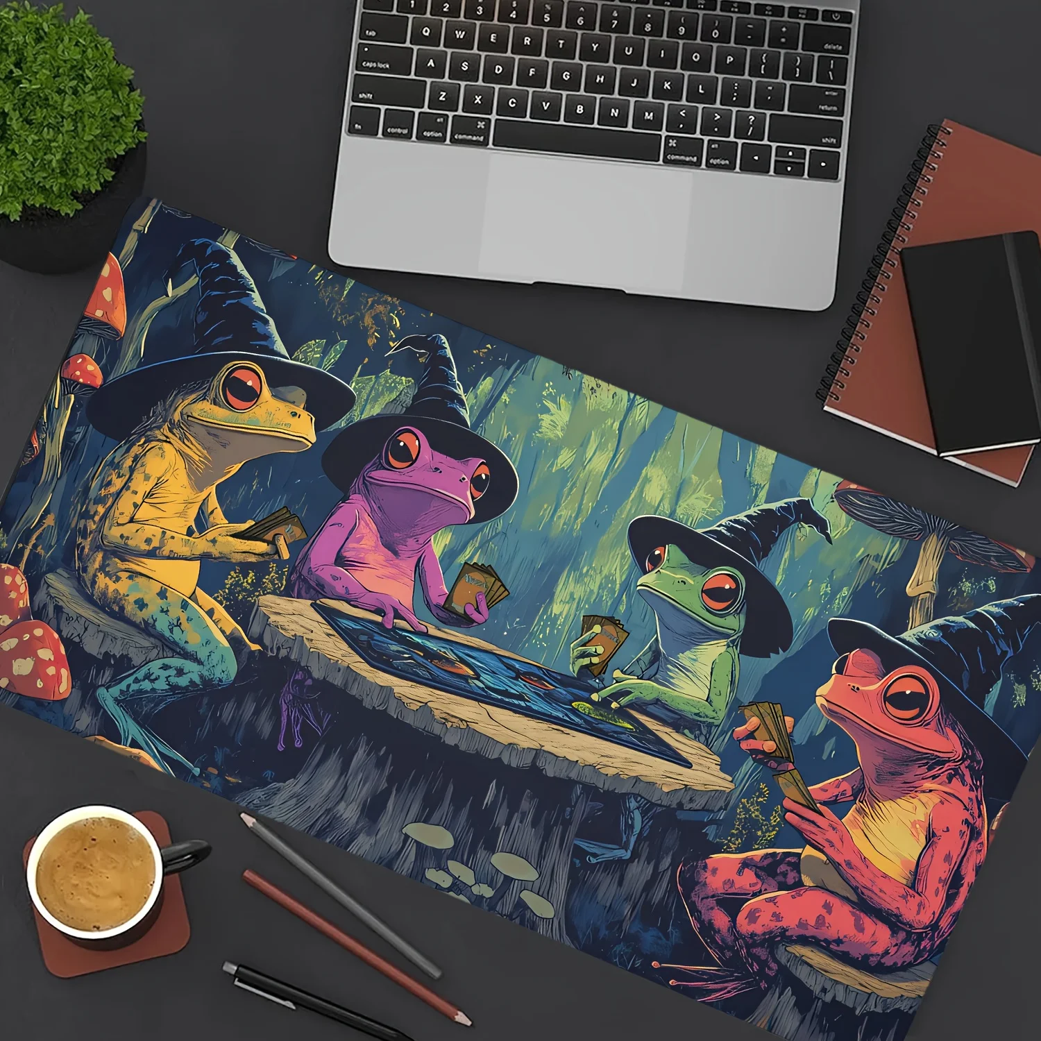 Magic playmat gathering gaming mats Frog Wizard theme anime desk mat Desk accessories 35X60cm mouse mat Raccoon tapete magic mat