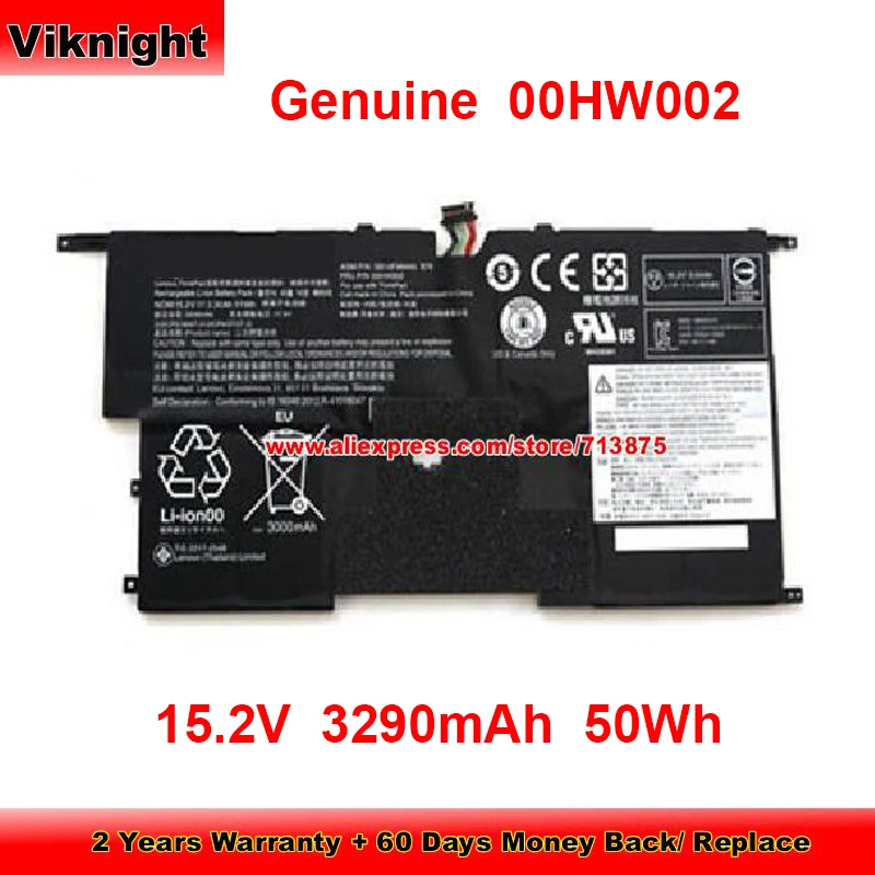 Imagem -01 - Bateria Genuína para Lenovo Thinkpad Carbono x1 I74600 20bta01ucd Gen3 Gen2 20a7 20a8 45n1700 45n1702 00hw003 00hw002 Sb10f46440 bateria genuina para lenovo thinkpad carbono x1 i74600 20bta01ucd gen3 gen2 20a7 20a8 45n1700 45n1702 00hw003 00hw002 sb10f46440 01