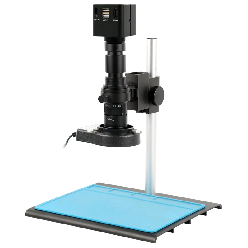 1080P HDMI Type-c PC Industrial Microscope Camera Measurement ARM Dual-core Architecture + 180X 200X 500X Lens for PCB Soldering