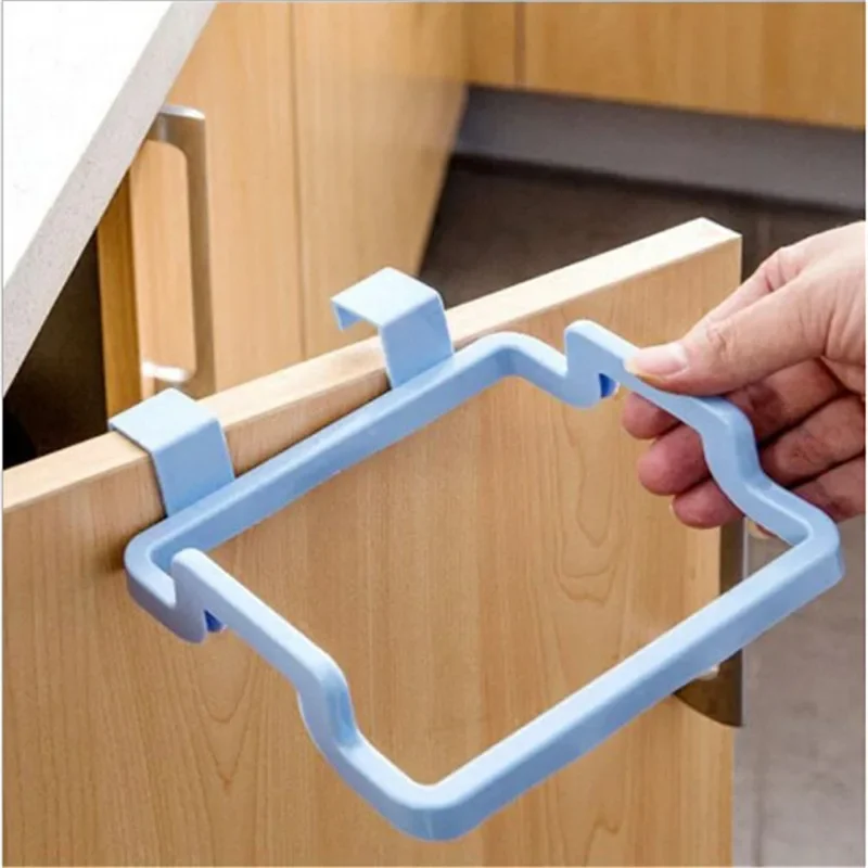 Hanging Trash Rubbish Bag Holder Garbage Rack Cupboard Cabinet Storage Rag Hanger Trash Can Bin Kitchen Accessories Gadget