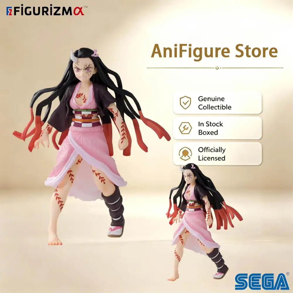 Genuine In Stock SEGA FIGURIZM Demon Slayer Nezuko Kamado Demon Transformation Figure Anime Model Toy Collectible