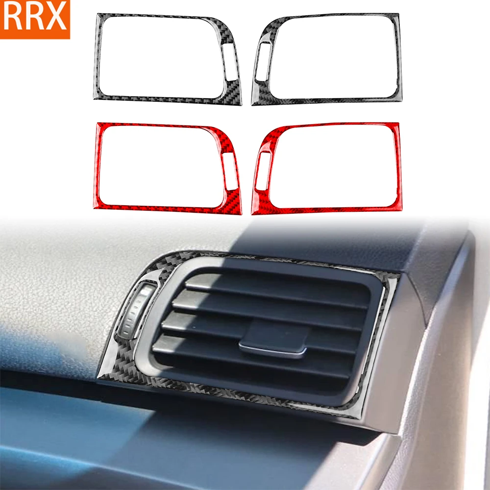 Für Acura TSX 2009-2014 Echte Carbon-Faser-Aufkleber Instrumententafel Klimaanlagen-Lüftungsgitter Auto-Zubehör Innenausstattung Dekorativ