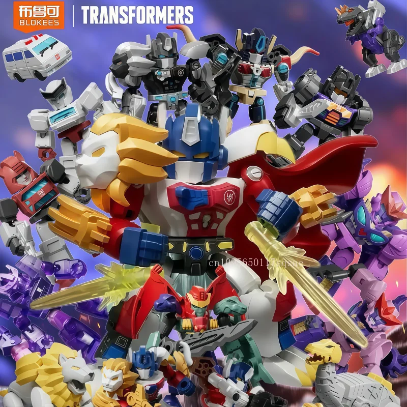 Novo Blokees Original Transformers Star Edition 7 Beast Battle Blocos de Montar Série de Brinquedos Blind Box para Montar Presente