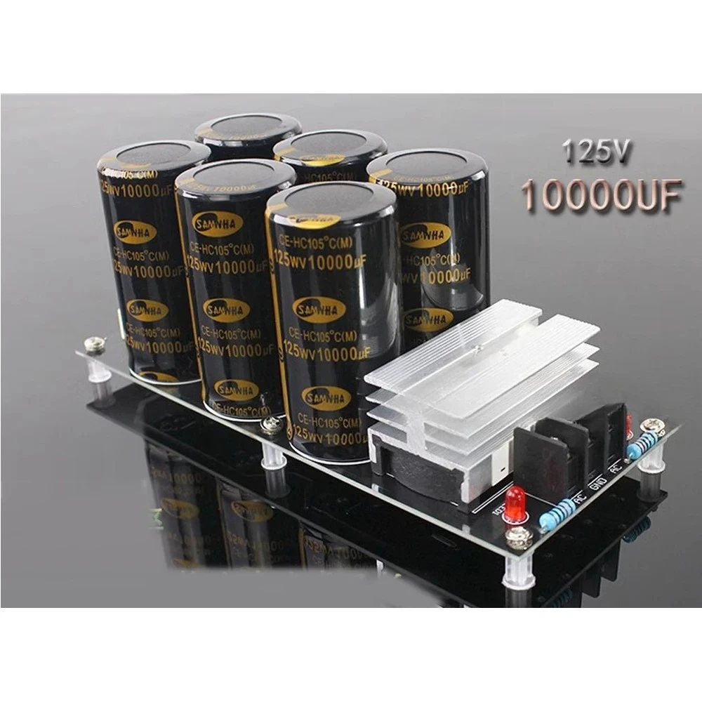 High-power 6X10000UF/125V Positive And Negative Dual Power Amplifier Rectifier Filter Finished Board 50A