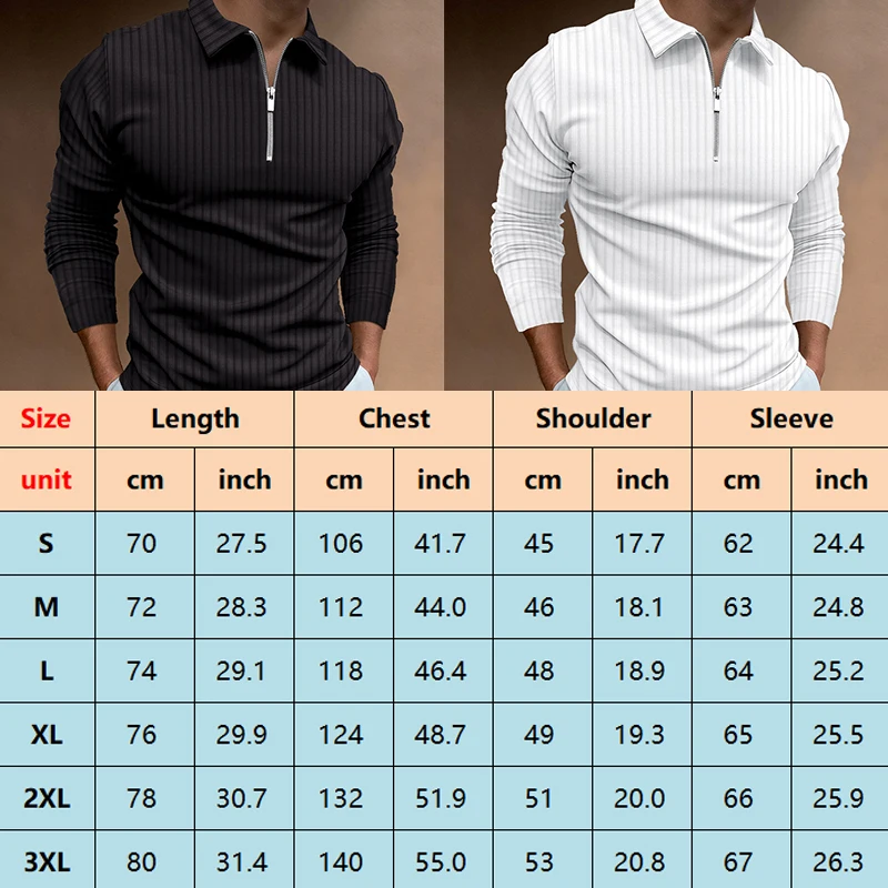 Big Sale!! Spring Autumn Stretch Men Long Sleeve Polo Shirts Casual Classic Solid Color Stripe T-Shirt Fashion Lapel Tops S-3XL