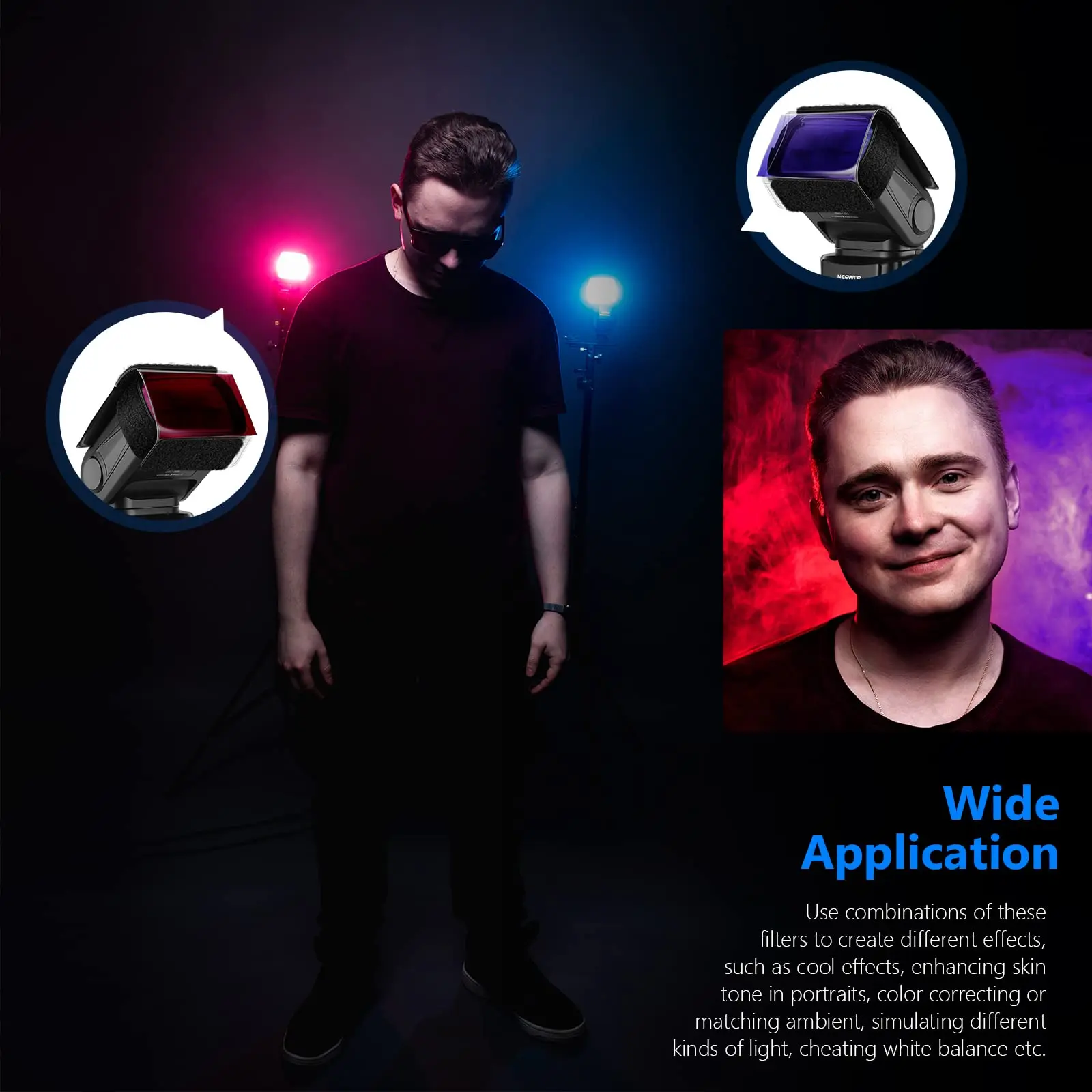 Neewer التصوير الفوتوغرافي 12 قطعة مجموعة العالمي فلاش Speedlite مجموعة مرشح الألوان لكانون نيكون سوني بنتاكس أوليمبوس باناسونيك كاميرا