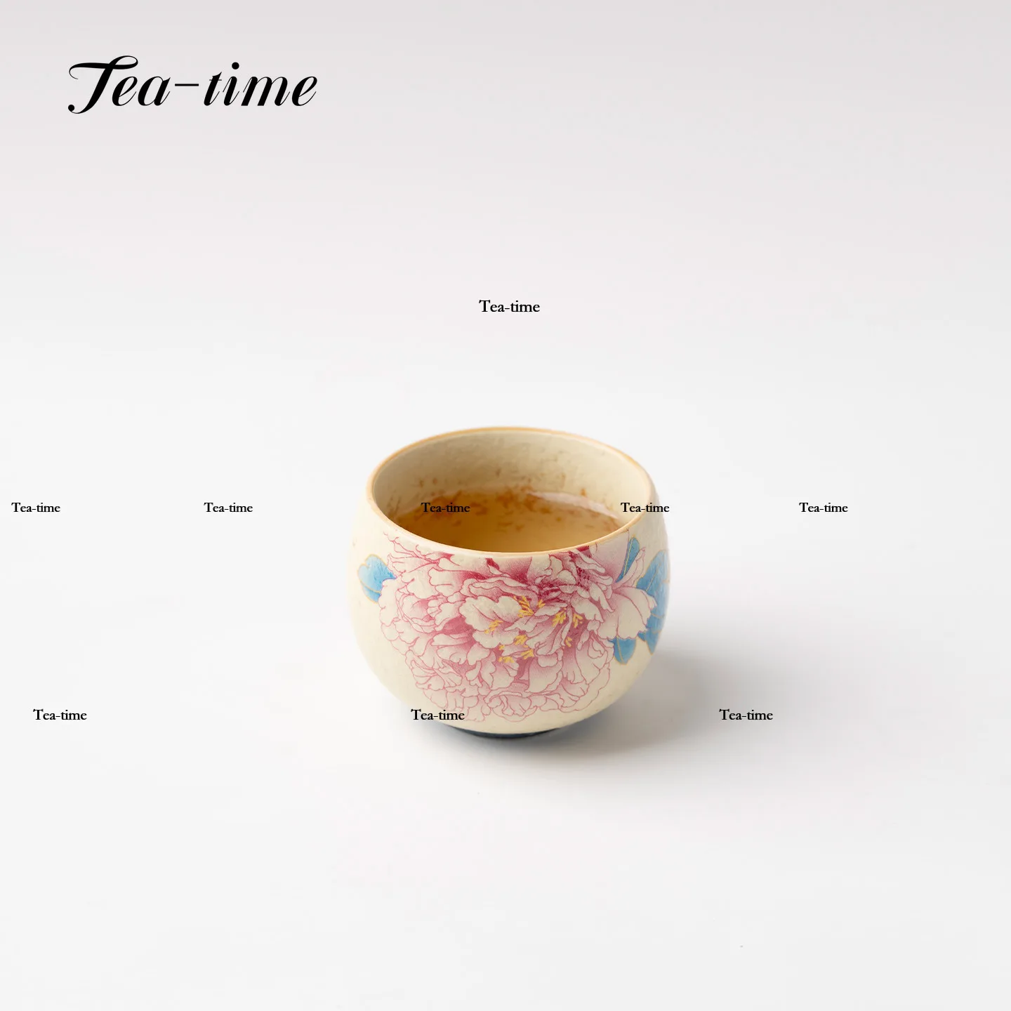 Hand-Painted Red Peony Tea Cup Chinese Cups Tea Bowl Teacups Ceramic Teacup Porcelain Pair Drinking Luxury Goods Mate Jian Zhan view 2
