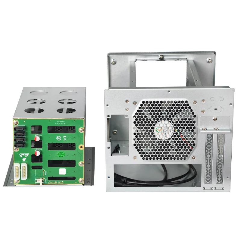 

4-дисковый корпус для NAS-хранилища с возможностью горячей замены, материнская плата ITX, два полноразмерных слота PCI, блок питания FLEX, SATA, SAS