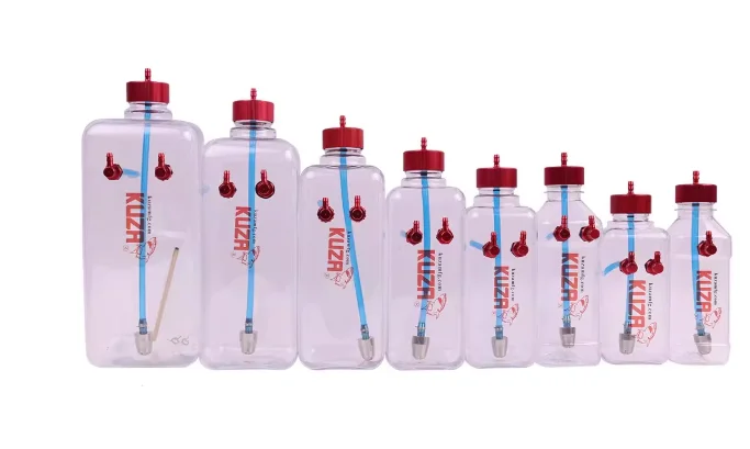 

KUZA Tiger Shark V3 Transparent Gas Fuel Tank Model 260ml-1500ml CNC Aluminum Alloy Nozzle for RC Gas Fixed-Wing Aircraft