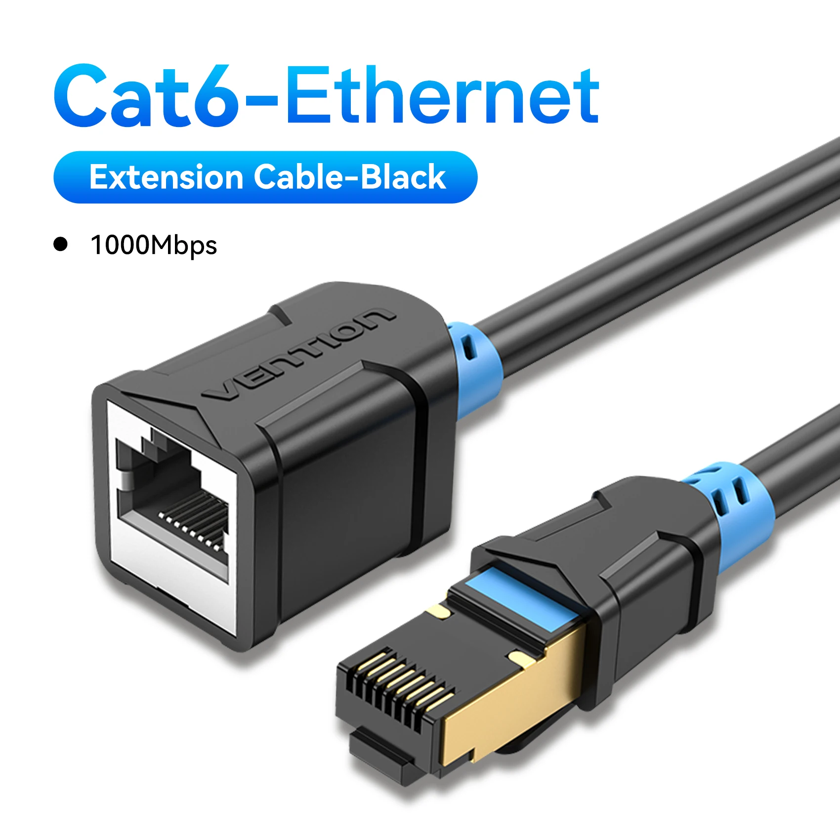 Ventie Ethernet Verlengkabel SFTP RJ45 Man-vrouw 1000Mbps Netwerkadapter voor Gaming PC Laptop Router Cat6 Extender