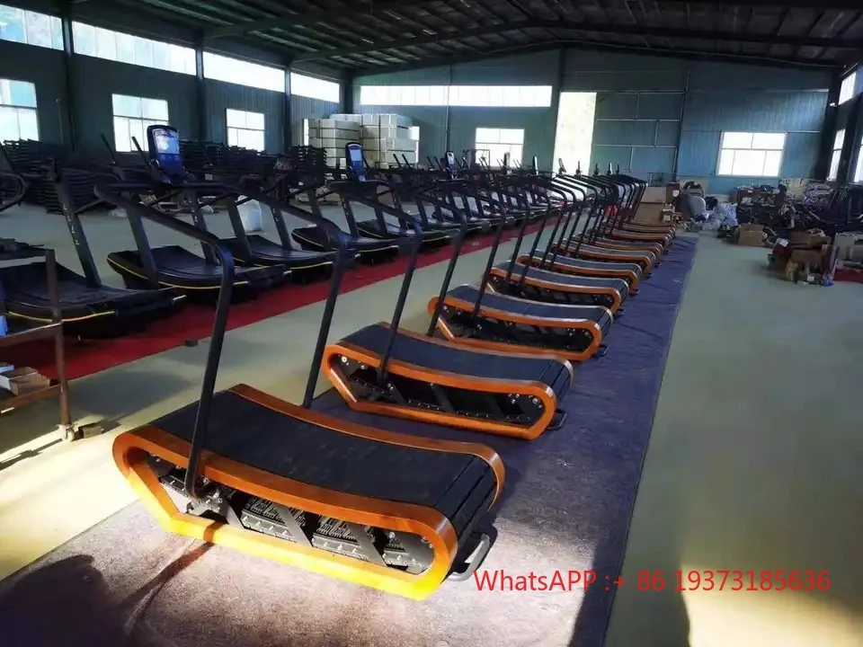 2023 New Commercial treadmill Wood curve treadmill High Quality wood curved treadmill for gym