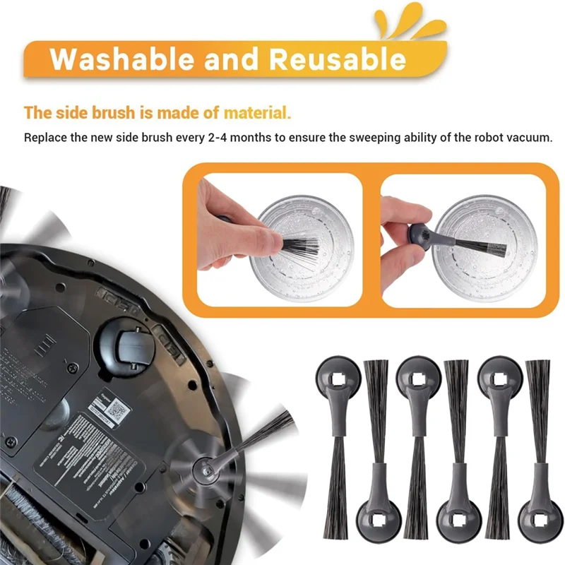 ABVI-Side Brushes Pre-Motor Filters Replacement Parts For Shark AI AV2511AE AV2501S AV2610WA Vacuum Cleaner Parts