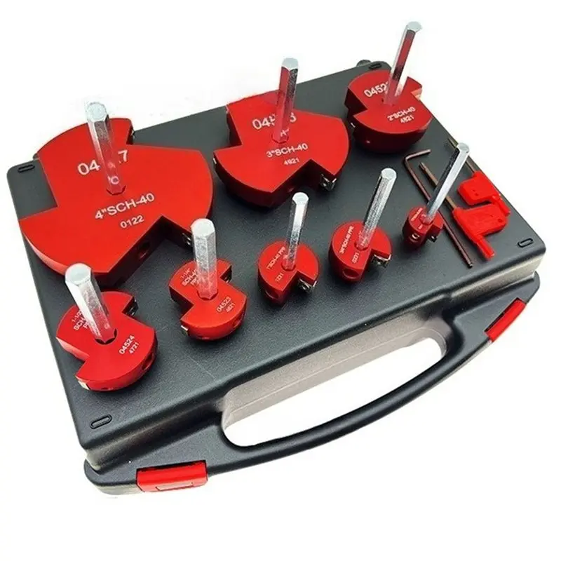 

ABDJ-For 0.5"-4" PVC Pipe Reamer Tool Set(8PCS), Multi-Size Deburring& Chamfer Kit Ideal For Plumbing Installation