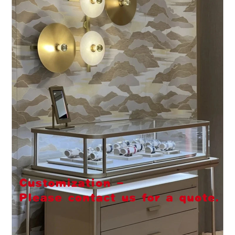 custom.Modern Custom-Made Premium Quality LED Watch Display Cabinet with Multi-Color Options Watch Shops