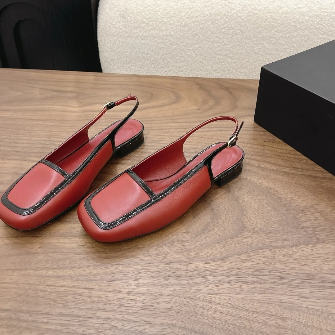 Luxury Brand Women's Casual Low-heel Shoes Handcrafted Mary Janes Upper Sheepskin Simple Yet Stylish Effortlessly Versatile view 2