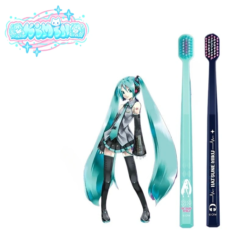 

Хацунэ Мику, милая зубная щетка с героями мультфильмов, творческая личность, зубная щетка для пар для мальчиков и девочек, товары в стиле аниме, подарки на Рождество и Хэллоуин