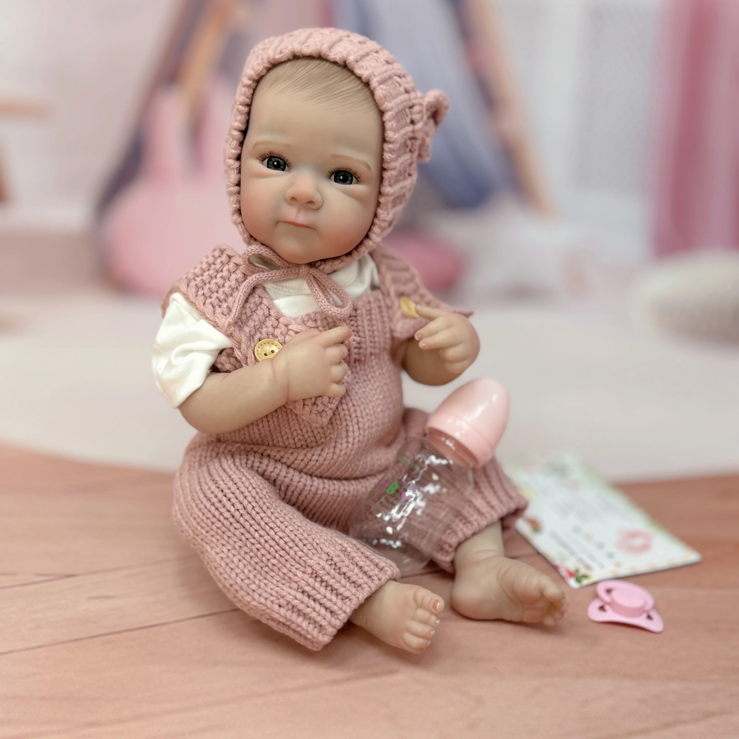 Cuddly Bettie 45CM Girl Whole Body Soft Silicone Vinyl Doll Painted Baby Doll With Painted Hair For Kid\'s Christmas Gift Muñecas