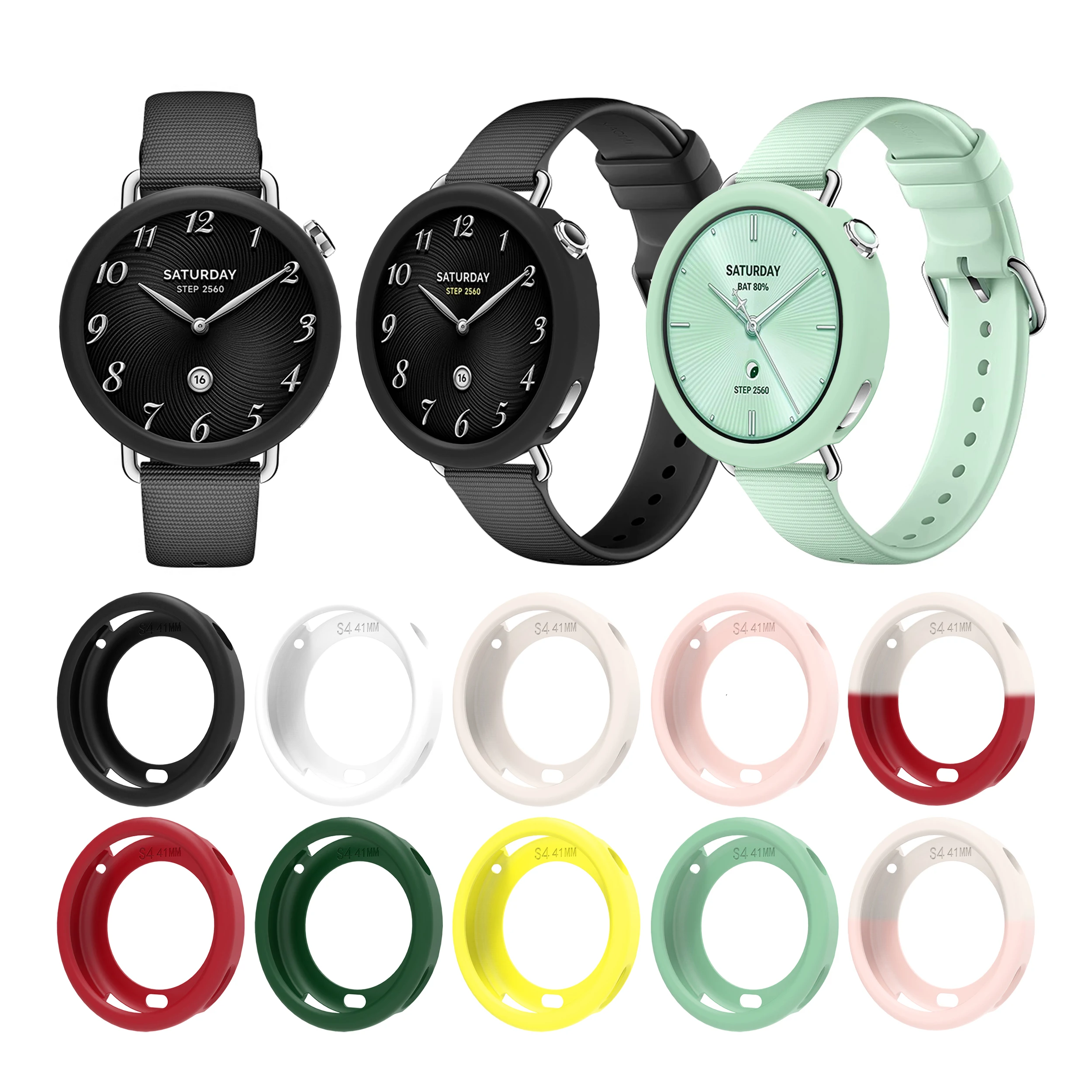 Étuis de Protection en TPU souple pour montre Xiaomi S4, coque de Protection pour montre intelligente 41mm, cadre de Protection en Silicone, accessoires
