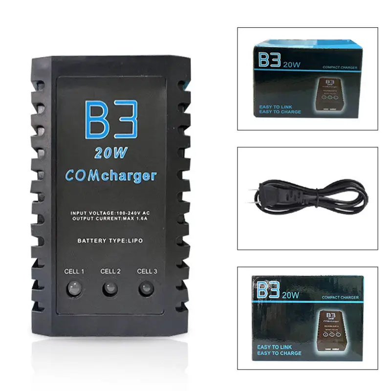 B310W-20W 7.4V 11.1V polymer lithium battery 2S/3S battery charger, two specifications of plugs