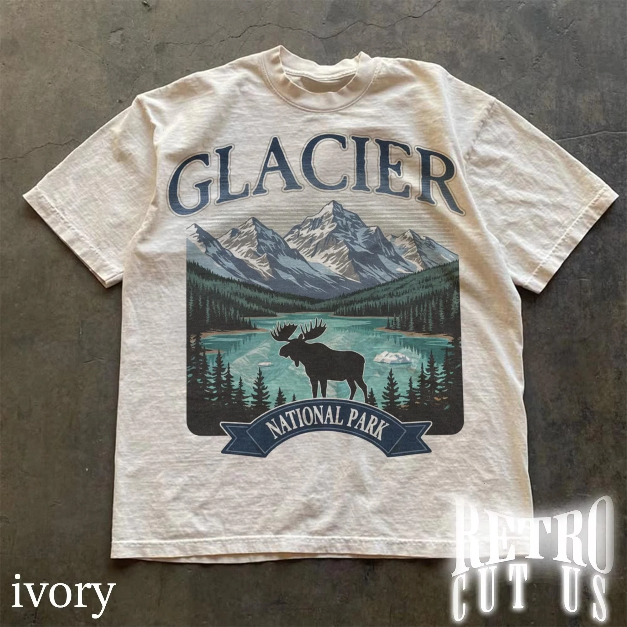 Kids Outdoor Adventure Park - 2026 Glacier National Park Vintage T-Shirt,