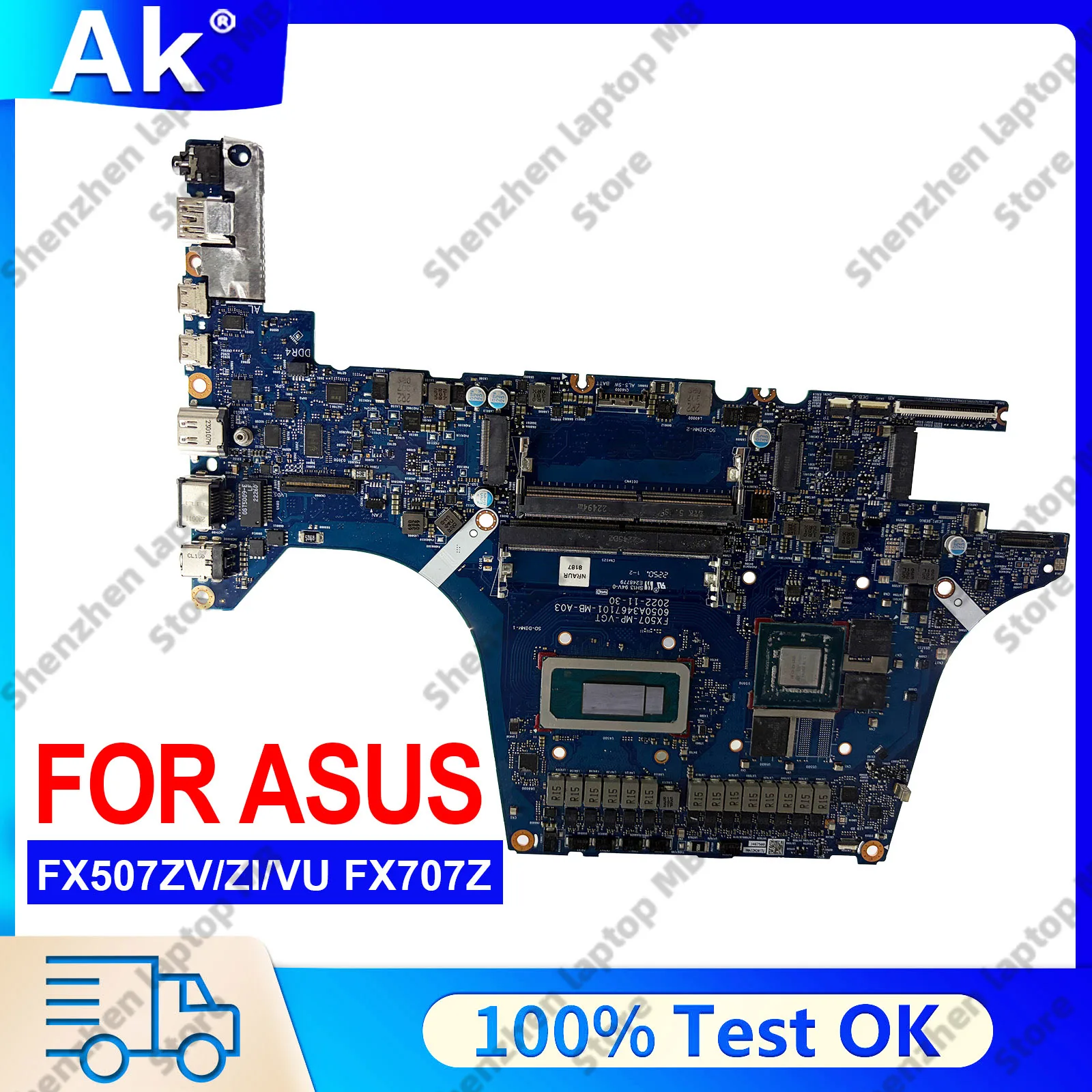 

6050A3467101 Laptop Motherboard For ASUS FX507ZU FX507ZV FX507VU FX507VI FX507VV FX707VU Mainboard W/ 12th Gen i5 i7 i9 CPU