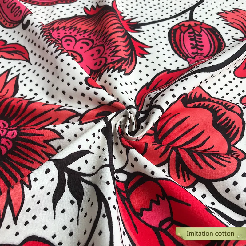 Italian Brand Printed Polyester Fabric for Shirt Dress Fashion DIY Sewing Fabrics Wholesale Cloth per Meter Material