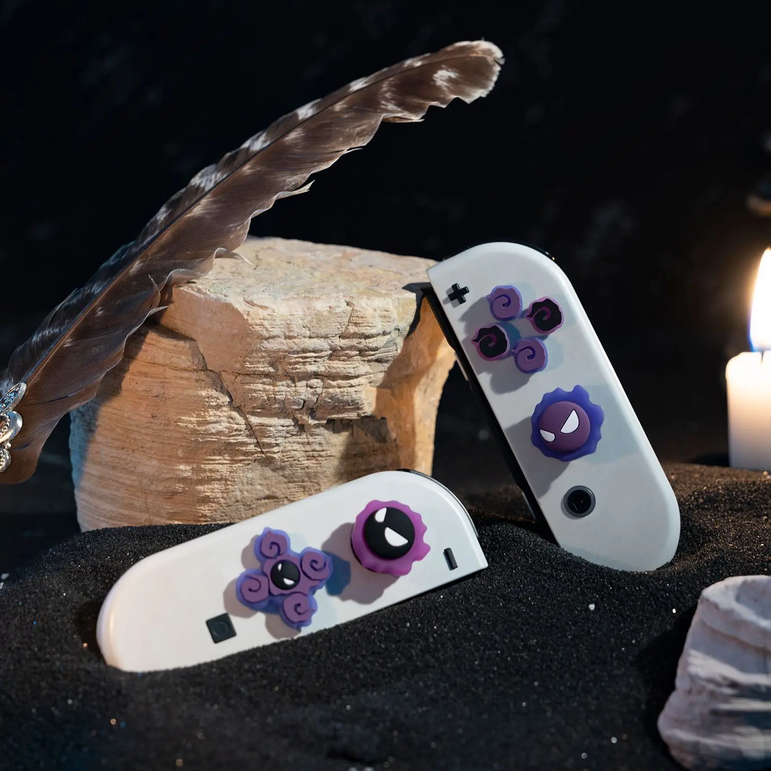 Luminoso Silicone morbido D-pad pulsante croce ABXY Key Sticker custodia in pelle per Nintendo Switch Oled Joy-con Thumb Stick Grip Cap Cover