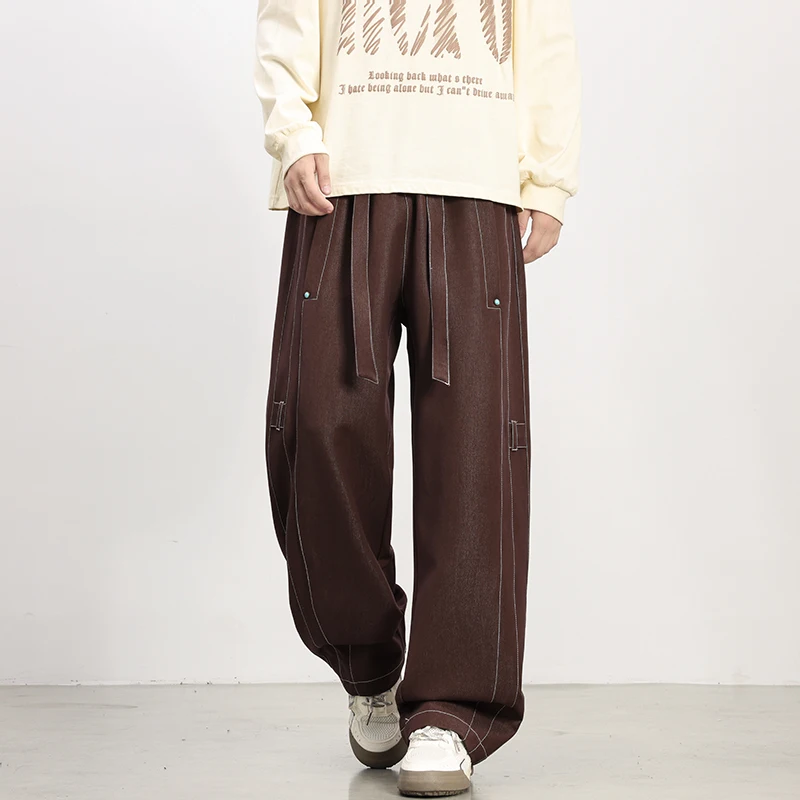 

Men's fashion workwear Comfortmen's trousers casual trousers spring and autumn wide-leg trousers oversized straight-leg trousers