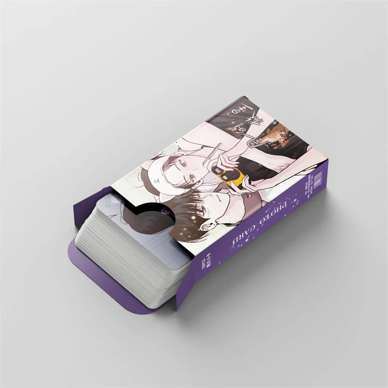 New Korean Manga Monday's Savior Peripheral Small Card 3-inch Colorful Laser 55 Bar Punch Keychain Plaque Gift