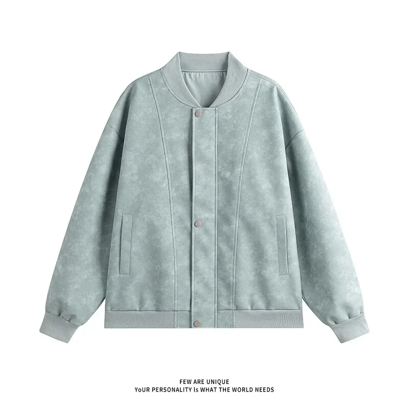 

2025 2025 Tie-dyed Color Leather Jacket Vintage Streetwear Male Biker Motorcycle Baseball Coats 2025 New Racer Bomber Jackets