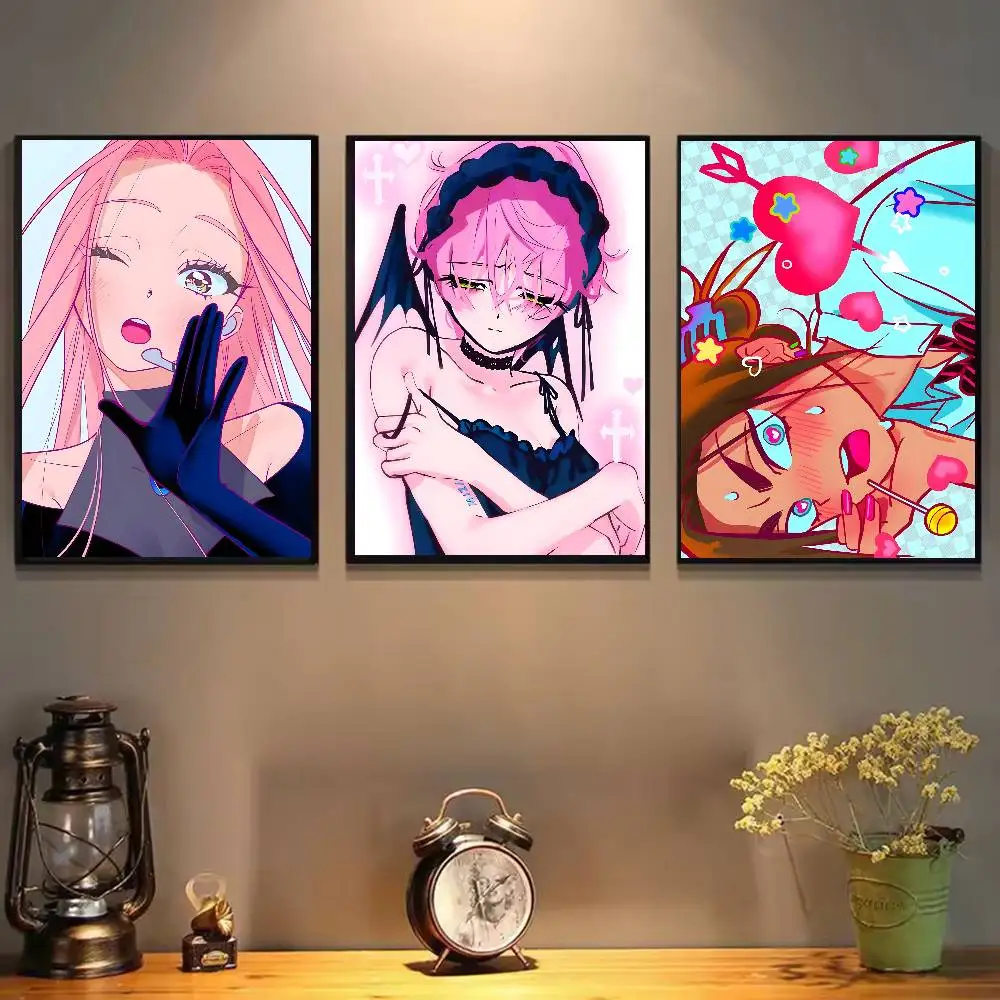 الغريبة المرحلة أنيمي المشارك الفن اللوحة ملصق مع المطبوعات غرفة نوم المنزل غرفة المعيشة الديكور هدية #3