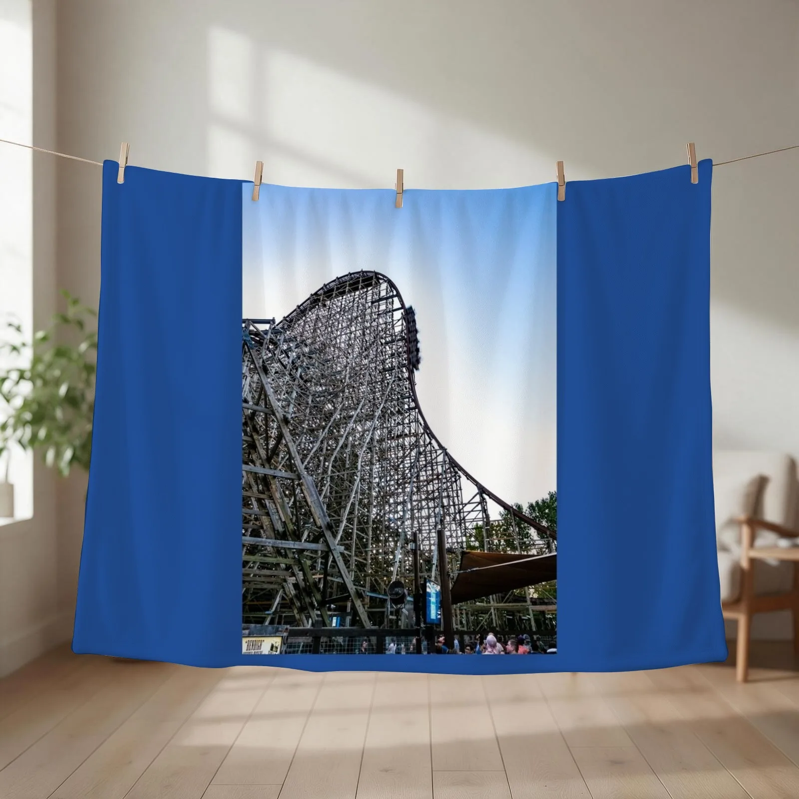 New Cedar Point Steel Vengeance Roller Coaster Throw Blanket couch cozy soft plush fuzzy picnic outdoor blanket