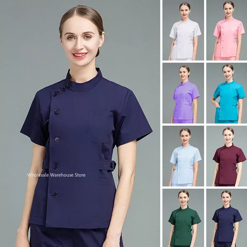 High quality scrubs medical uniforms women health service nurse work wear spa uniforms women wholesale prices medical suits new